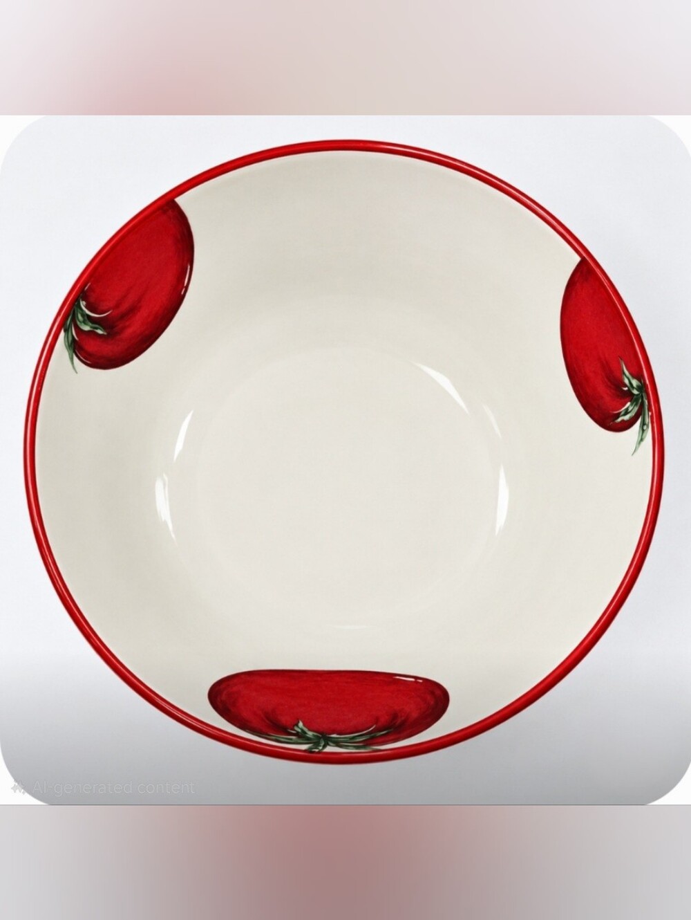 Crate And Barrel Large Serving Bowl 12" Sundried Tomato Italy